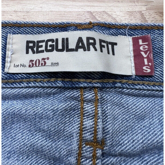 Levi's 505 Jeans Men's 40X32 Stonewash Blue Regular Fit Straight Leg Vintage - Picture 6 of 6